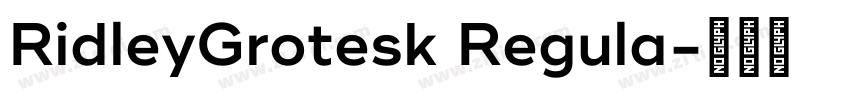 RidleyGrotesk Regula字体转换